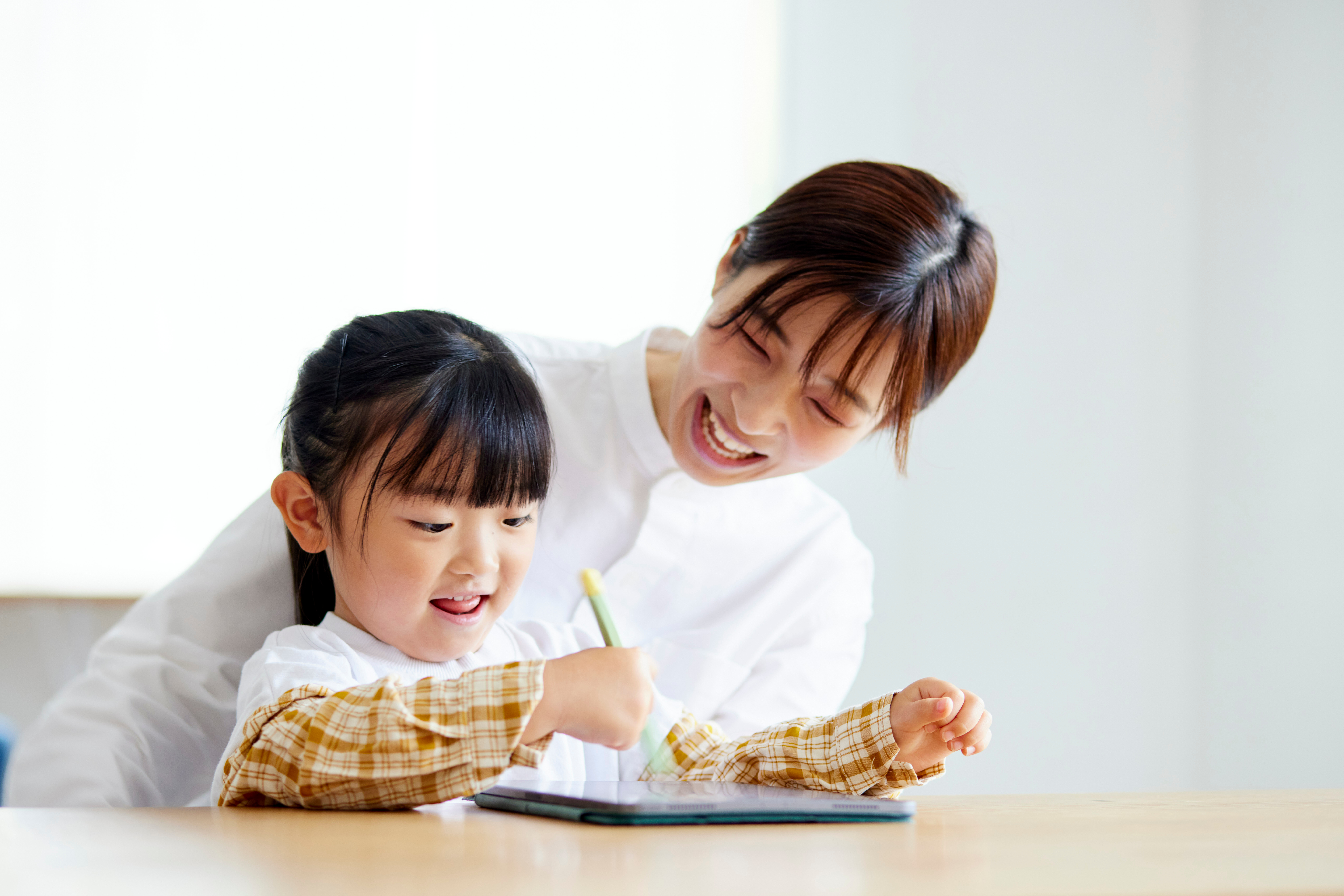 時短効果を実感する親子